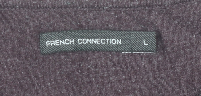 French Connection Men's Purple Crew Neck Short Sleeve T-Shirt Size L