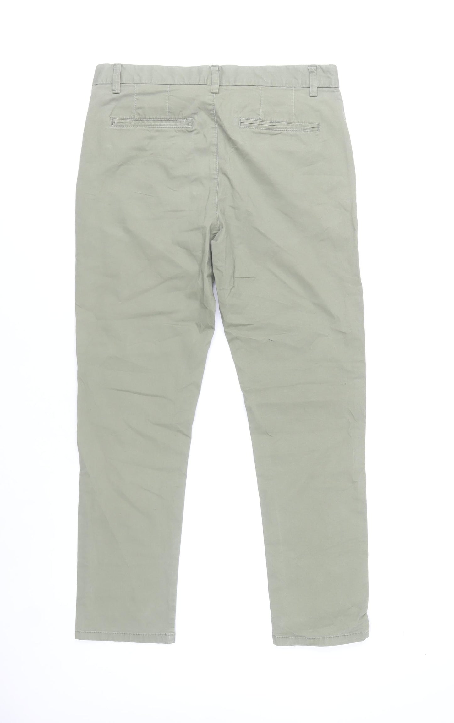 Denim Co. Men's Green Slim Fit Chino Trousers W32 L30