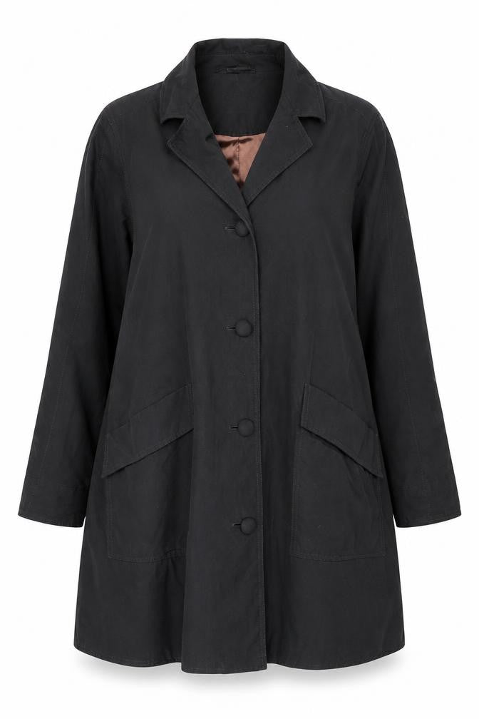 Four Seasons Womens Black Coat UK 12 Mid-Length Overcoat