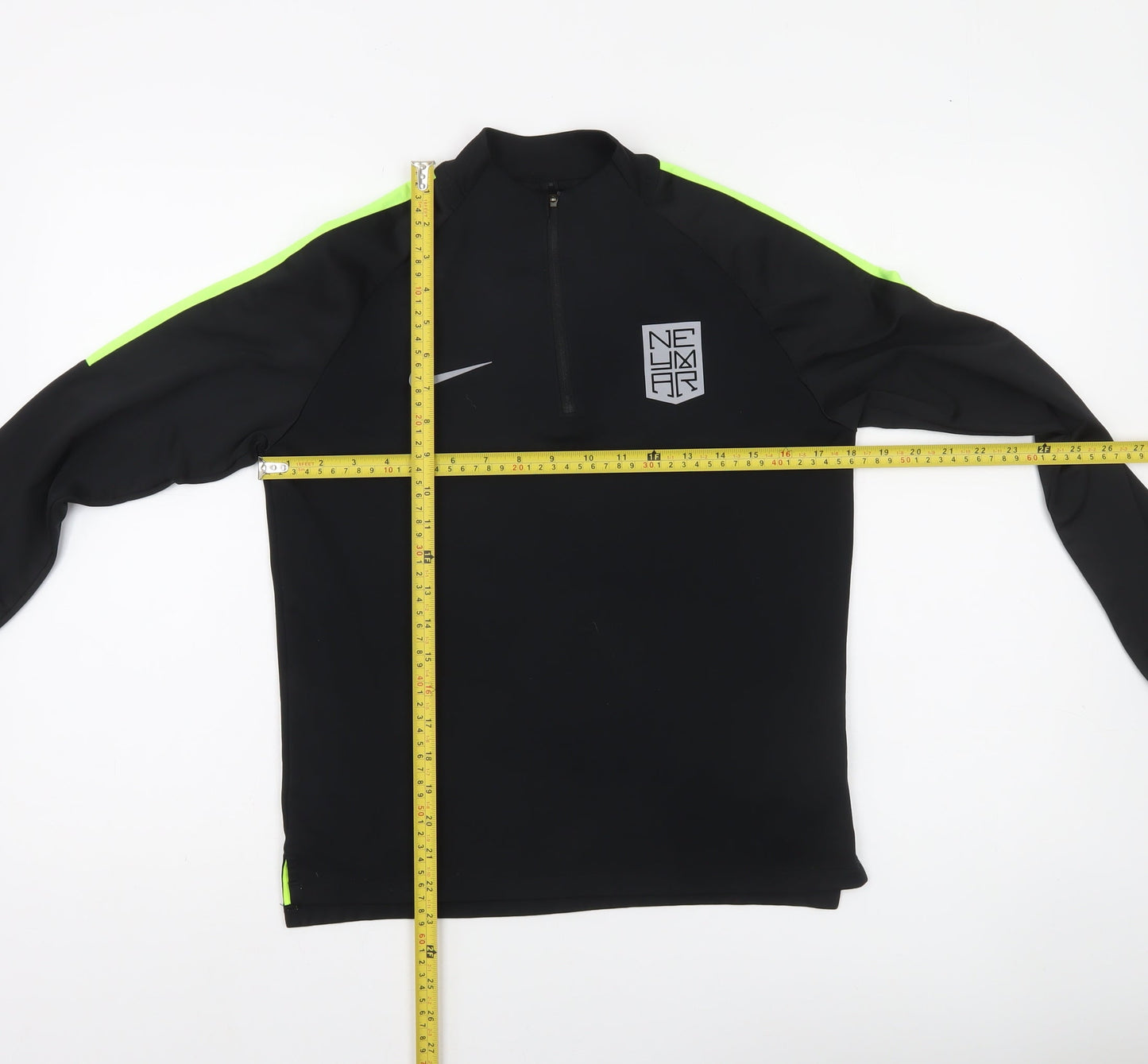 Nike Boys Black 12-13 Years Football Training Top Dri-Fit Long Sleeve