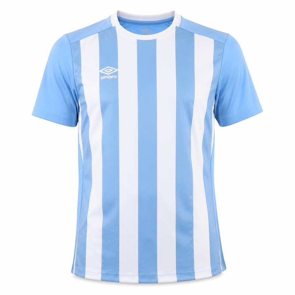 Umbro Boys Blue Striped Football Jersey T-Shirt 14 Years