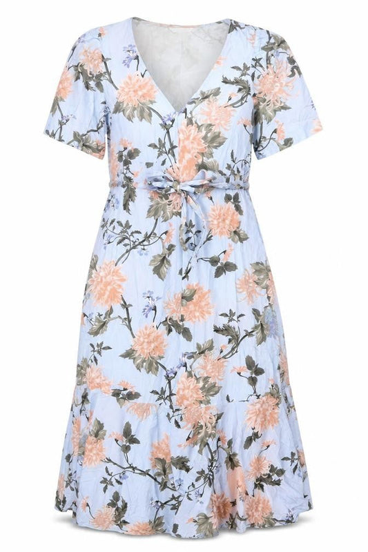 H&M Women’s Multicoloured Floral Wrap Dress Size 8 Midi Cotton