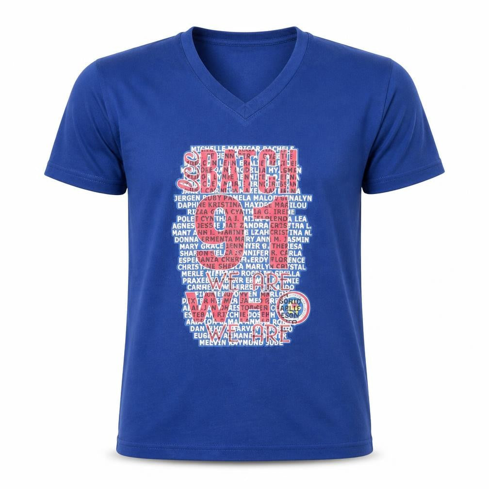 Black Horse Men's Blue V-Neck Graphic Print Cotton T-Shirt Size S