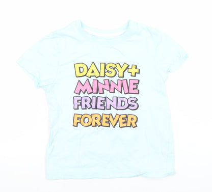 Additional front view of Disney girls’ blue minnie daisy graphic t-shirt 5-6 years cotton