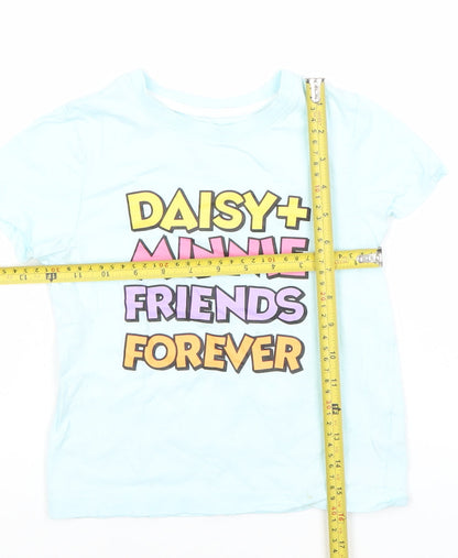 Back view of Disney girls’ blue minnie daisy graphic t-shirt 5-6 years cotton