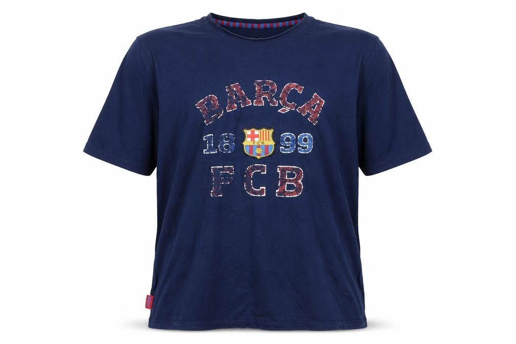 FC Barcelona Men's Blue XL Graphic T-Shirt Short Sleeve