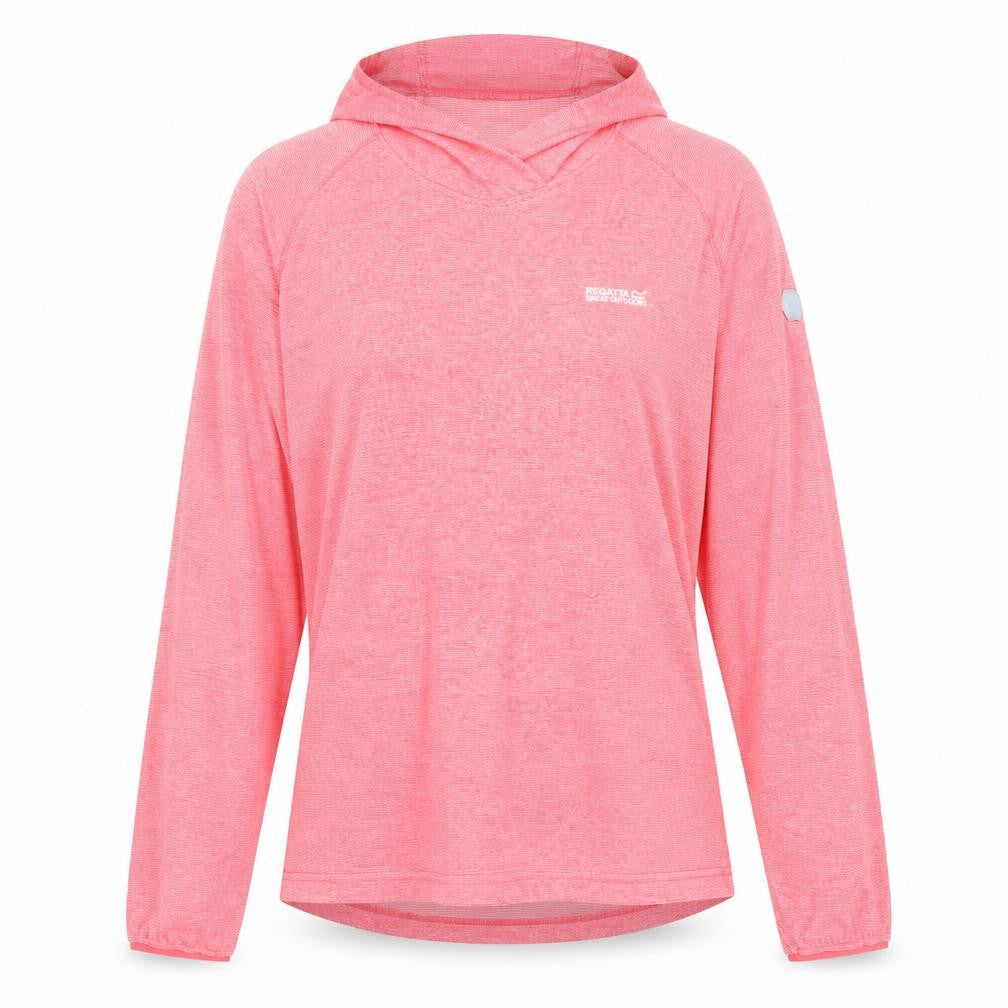 Regatta Womens Pink Pullover Hoodie L UK 14 Polyester Blend