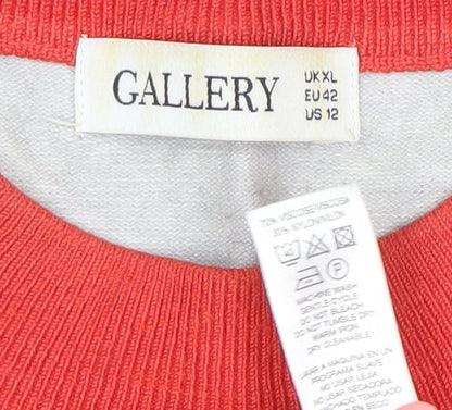 Brand and care label for Gallery Women’s Multicoloured XL Crew Neck jumper