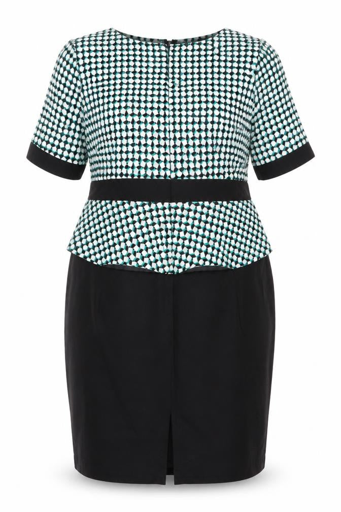Marks & Spencer Women’s Black Green Sheath Dress Size 16 Workwear