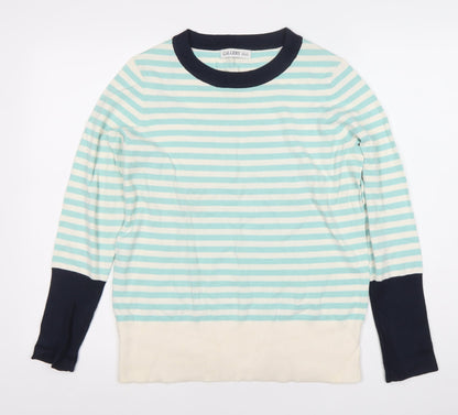 Additional front view of Gallery women’s multicoloured stripe jumper, size M