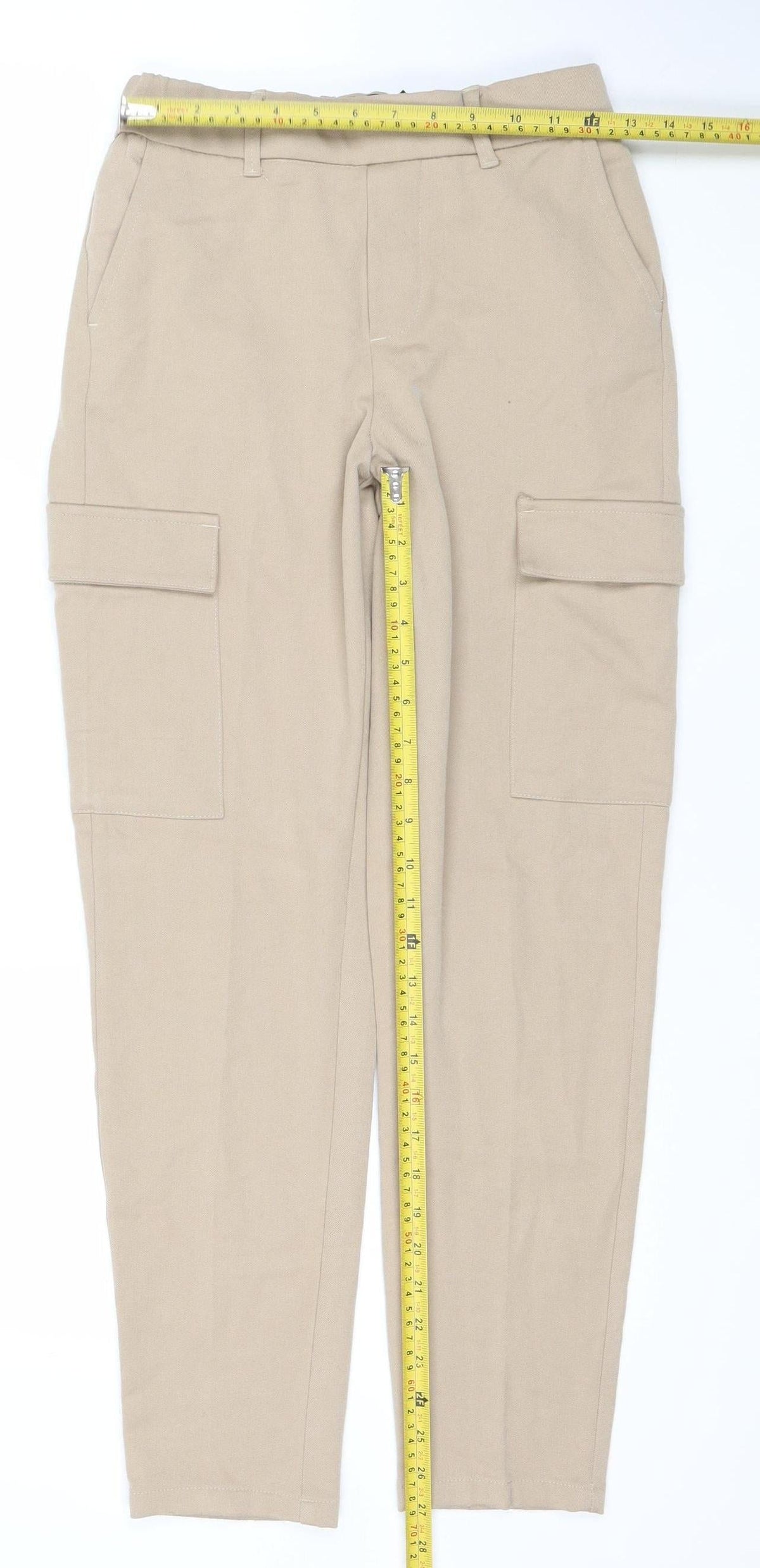 Vero Moda Womens Beige XS Cargo Tapered Trousers Casual