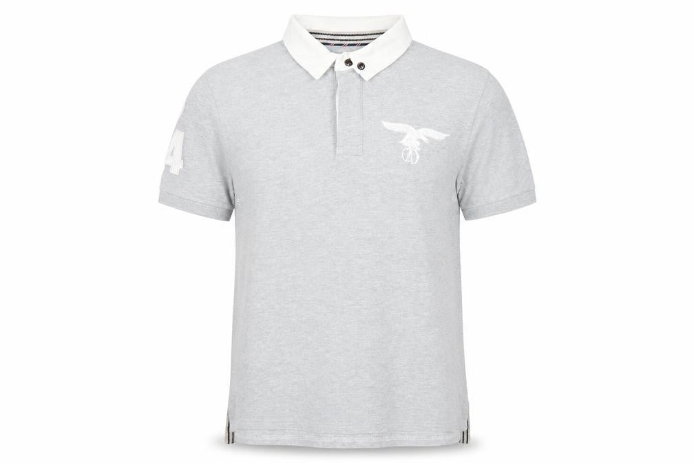 Le Breve Men’s Grey Polo Shirt L Short Sleeve 100% Cotton Casual