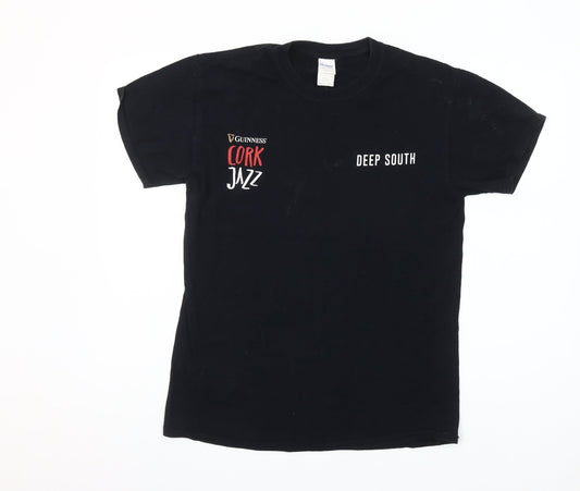 Gildan Men’s Black Medium Cork Jazz Festival Graphic T-Shirt