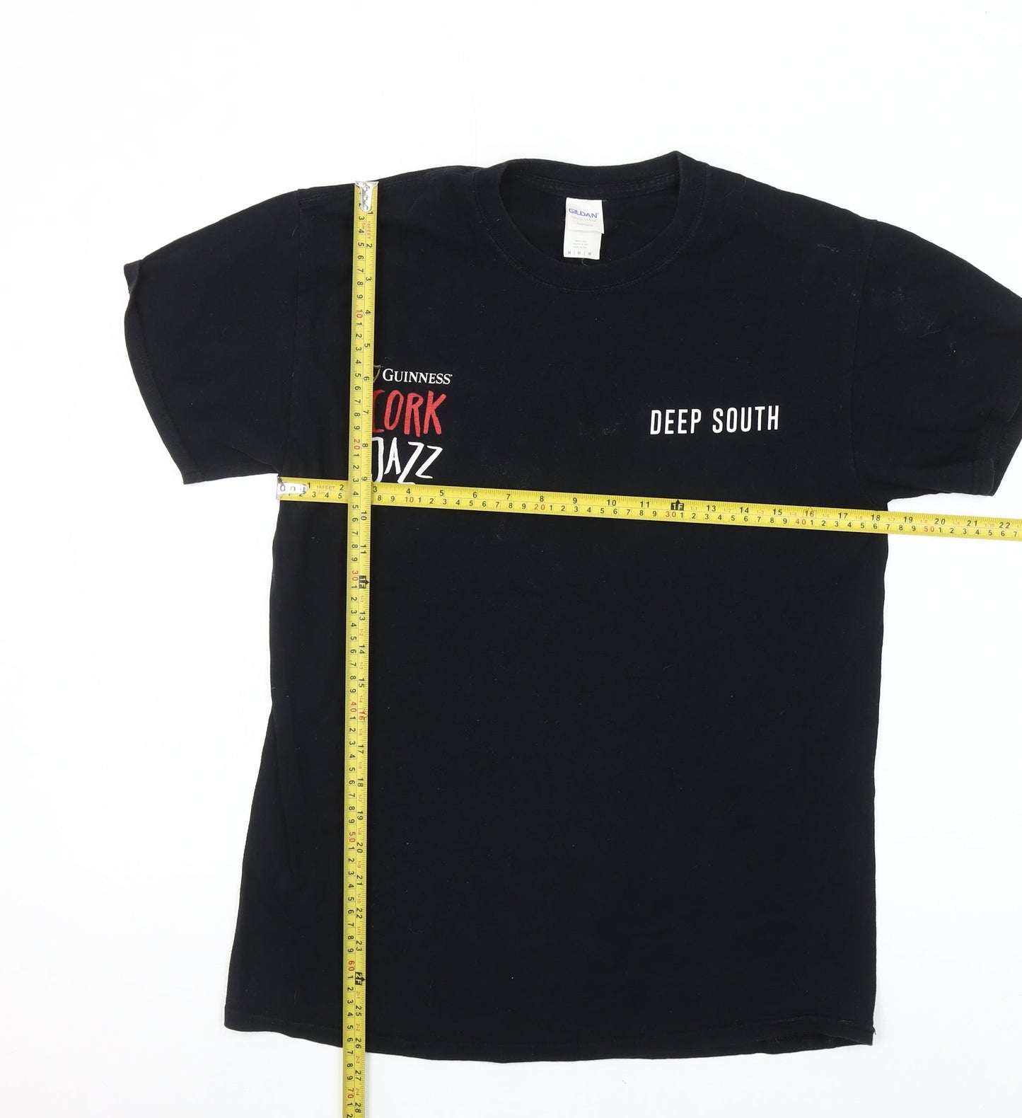 Gildan Men’s Black Medium Cork Jazz Festival Graphic T-Shirt