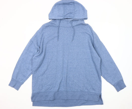 St. Bernard Dunnes Women’s Blue Pullover Hoodie Size L Relaxed Fit