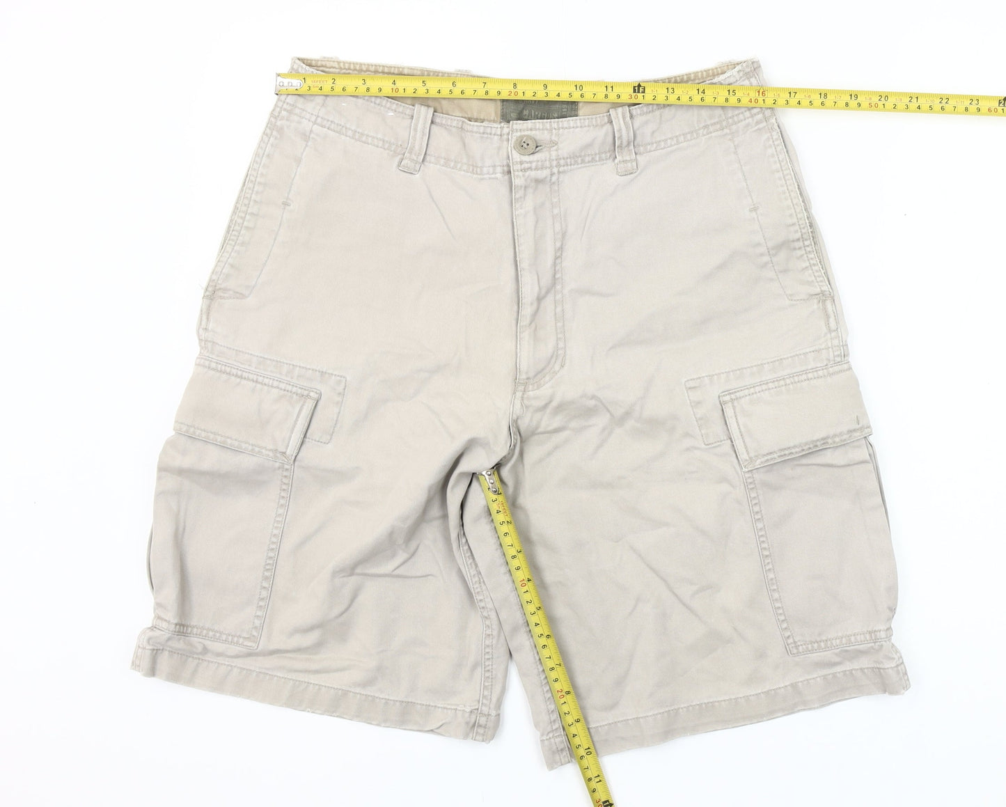 Old Navy Men’s Beige Cargo Shorts Size 31 Cotton Casual Summer