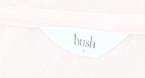 Hush Womens Pink Long Sleeve Crew Neck Jersey Top Size S