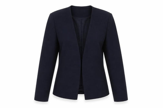 Only Womens Blue Tailored Open Front Blazer Jacket Size 10