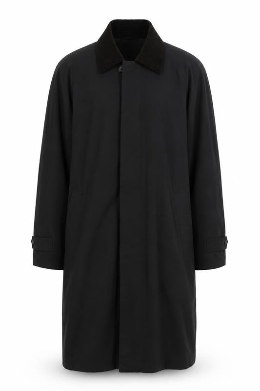 Blarney Woollen Mills Men's Black Cotton Overcoat Size M