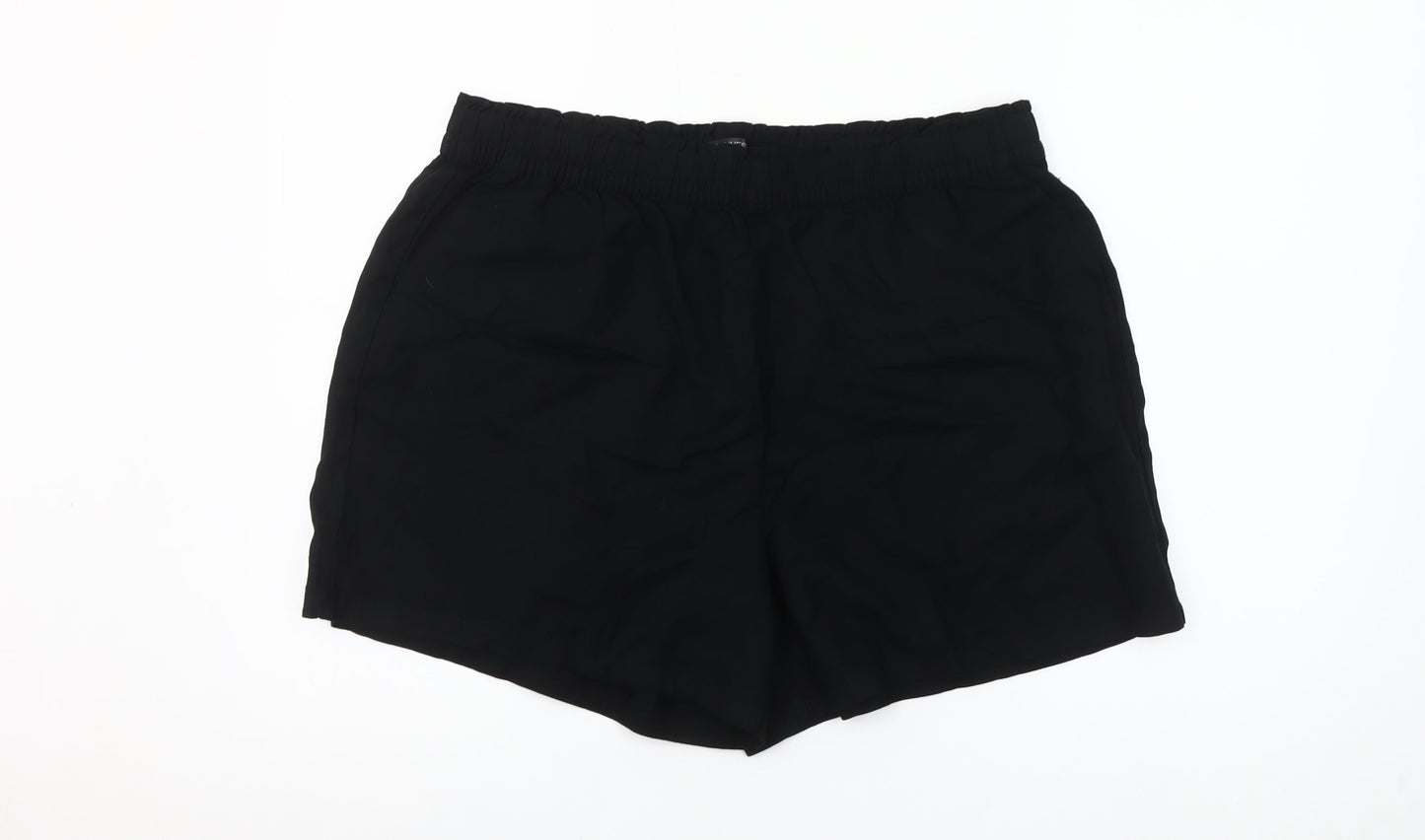 Dunnes Women Black Linen Blend Casual Shorts Size 16