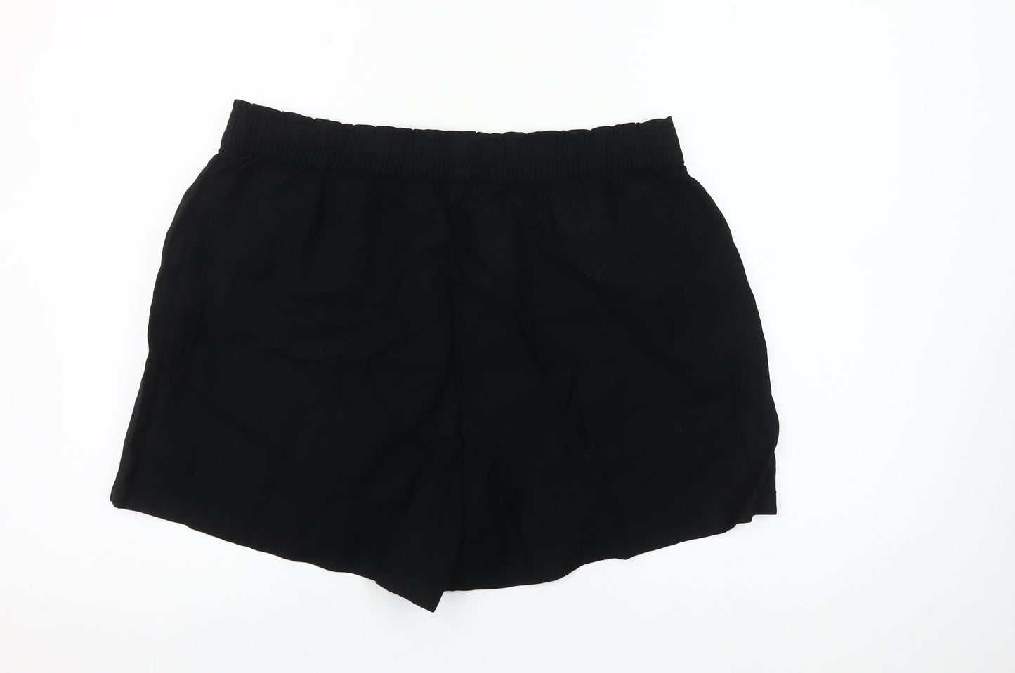Dunnes Women Black Linen Blend Casual Shorts Size 16