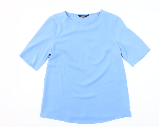Dunnes Women’s Blue Short Sleeve Blouse Size S Regular Fit