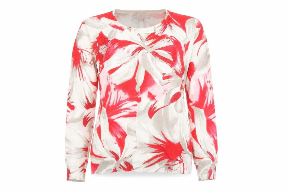 Paco Boutique Women’s Multicoloured Floral Jumper M Pullover