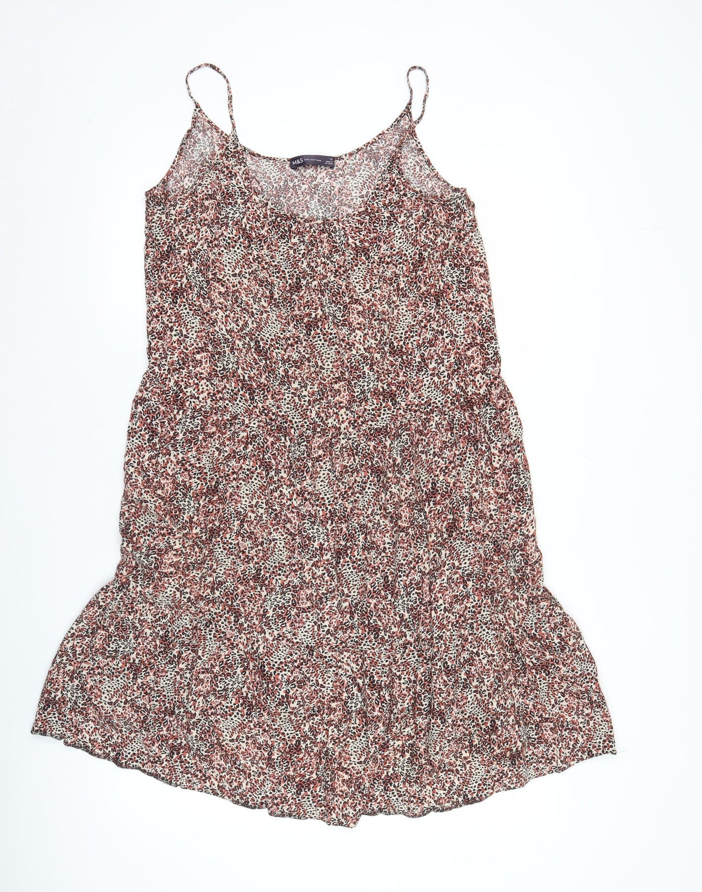 Marks and Spencer Women’s Multicoloured Animal Print Slip Dress Size 12