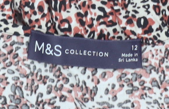 Marks and Spencer Women’s Multicoloured Animal Print Slip Dress Size 12
