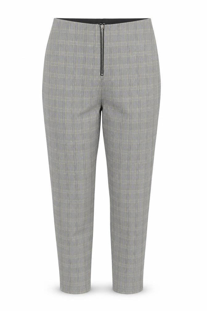 Zara Women’s Grey Check Slim Fit Skinny Trousers Size 8