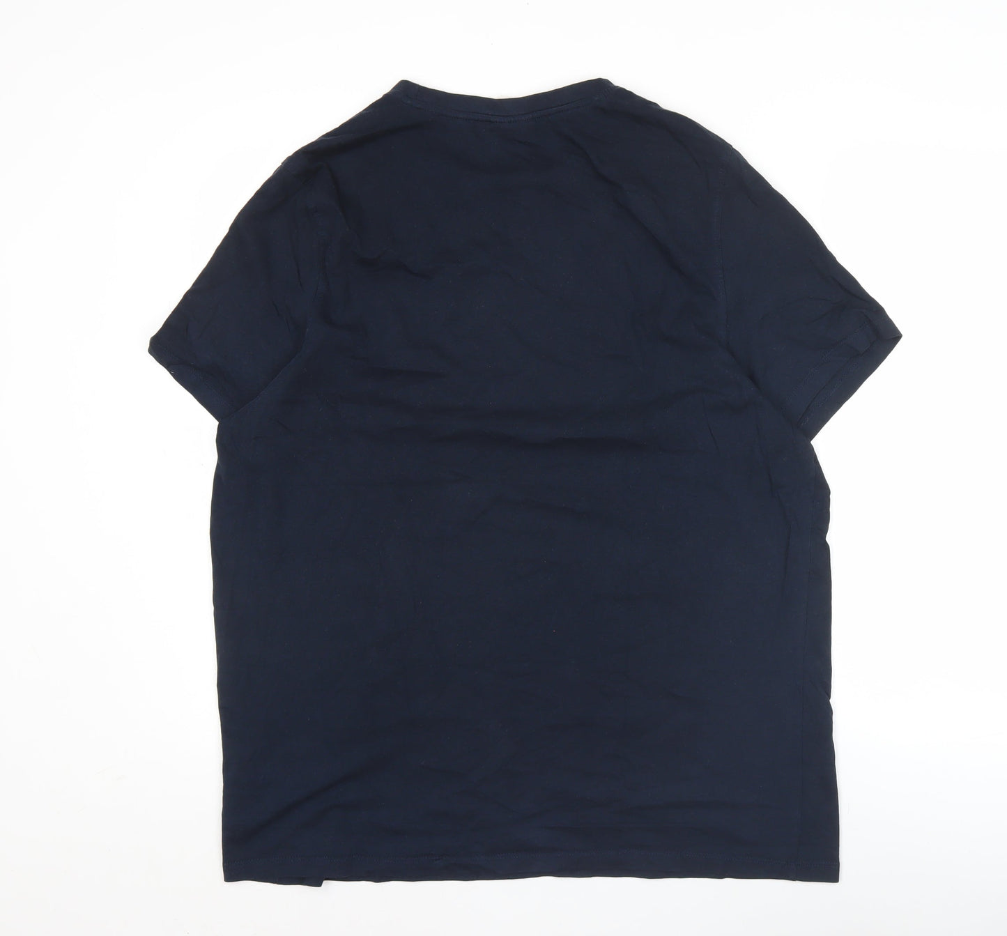 Slazenger Men's Blue Cotton Crew Neck Short Sleeve T-Shirt Size L