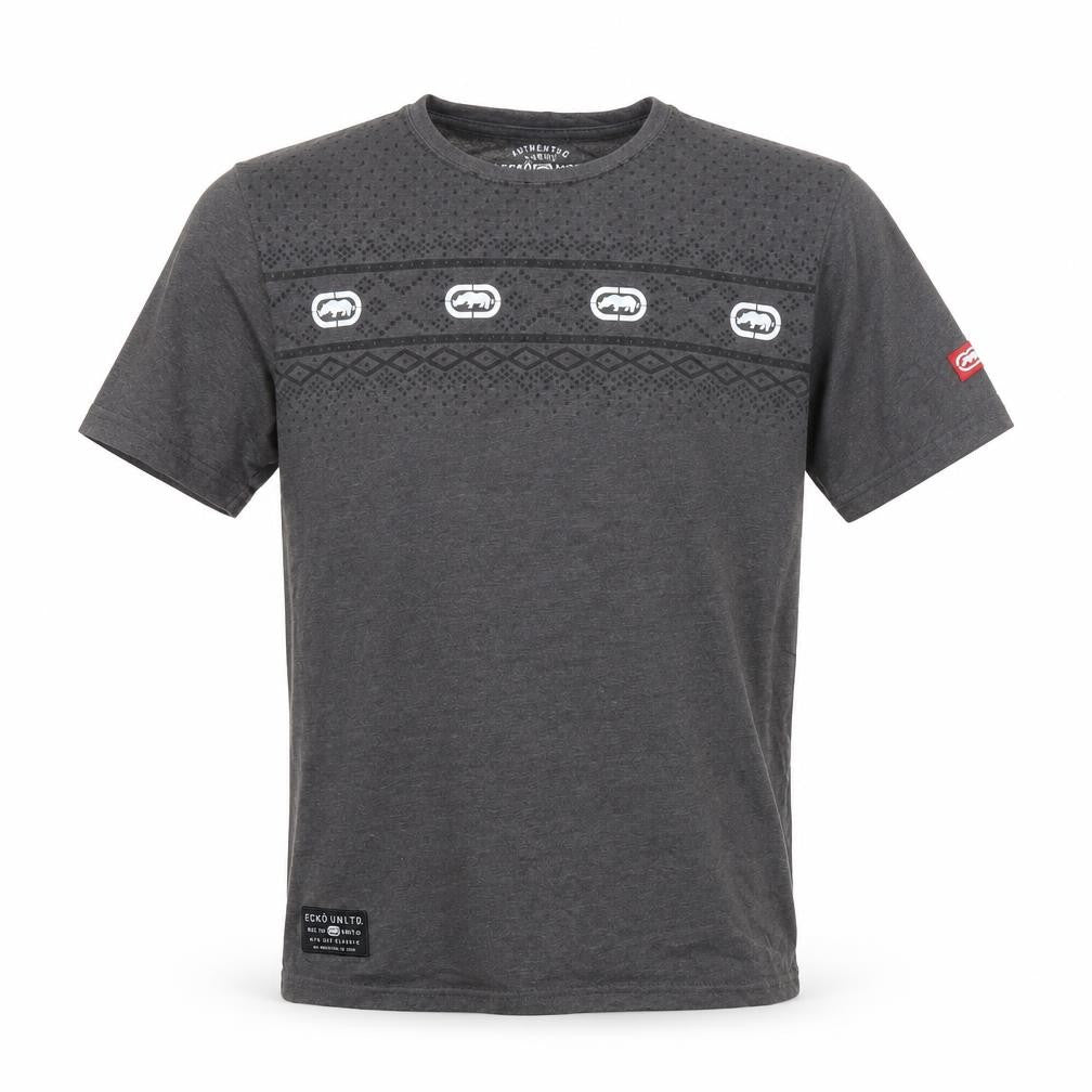 Ecko Unltd. Men’s Grey Graphic Logo T-Shirt Size M Crew Neck