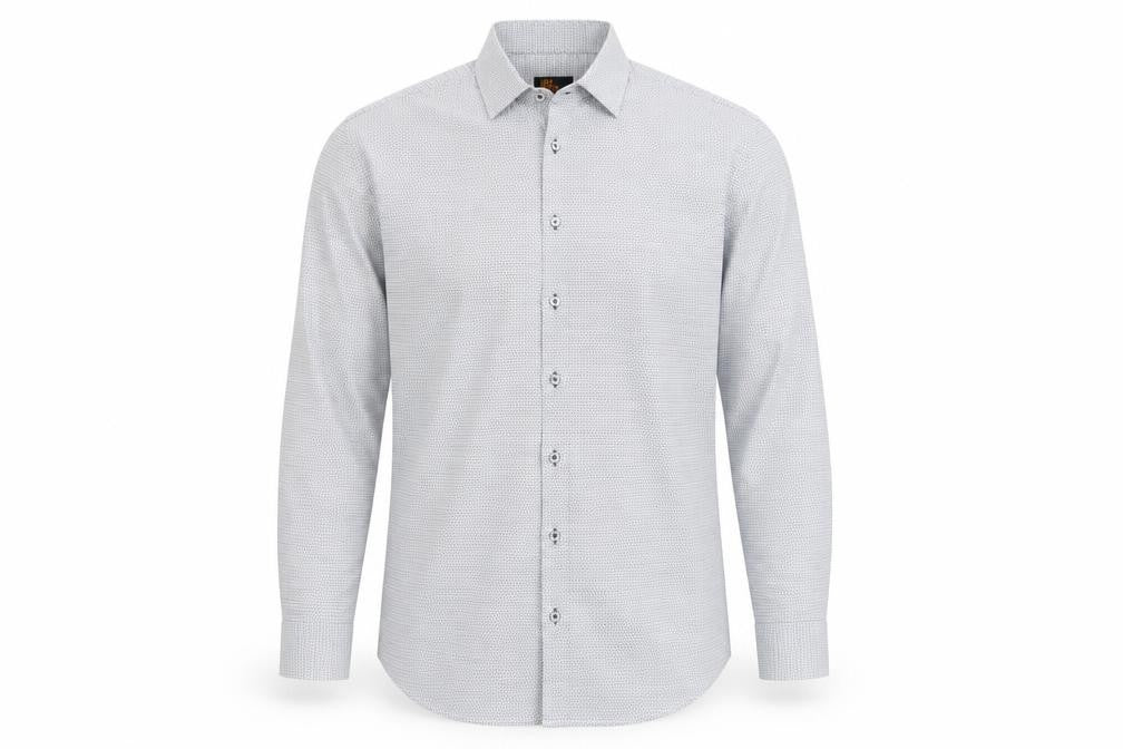 Seidensticker Uno Super Slim Men's Blue 17/43in Geometric Shirt