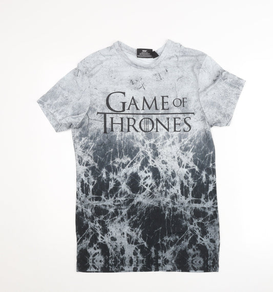 Game of Thrones Mens Grey XS Short Sleeve Graphic T-Shirt