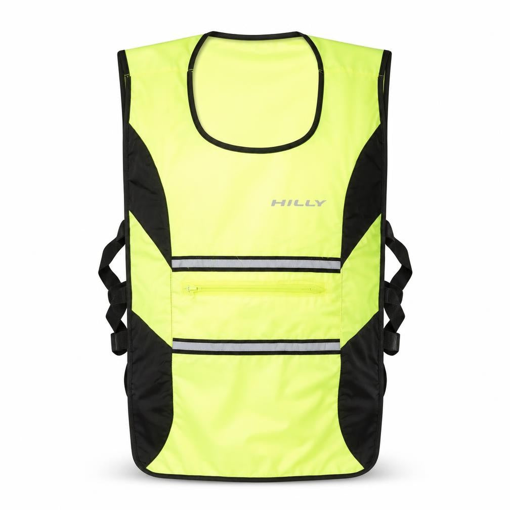 Hilly Unisex Adults Green Reflective Running Tank One Size Polyester