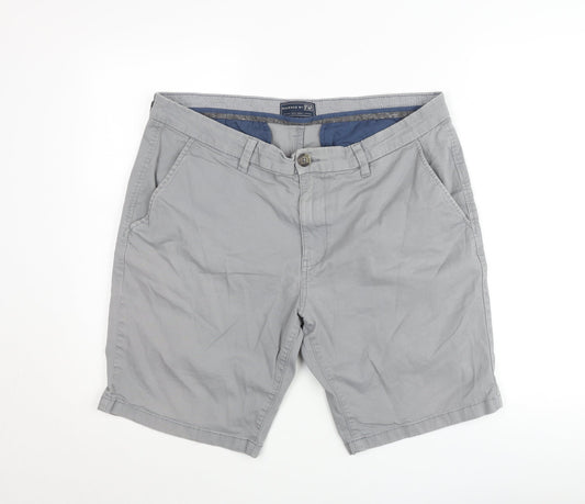 F&F Men's Grey Chino Shorts Size 30 Regular Fit Summer Casual