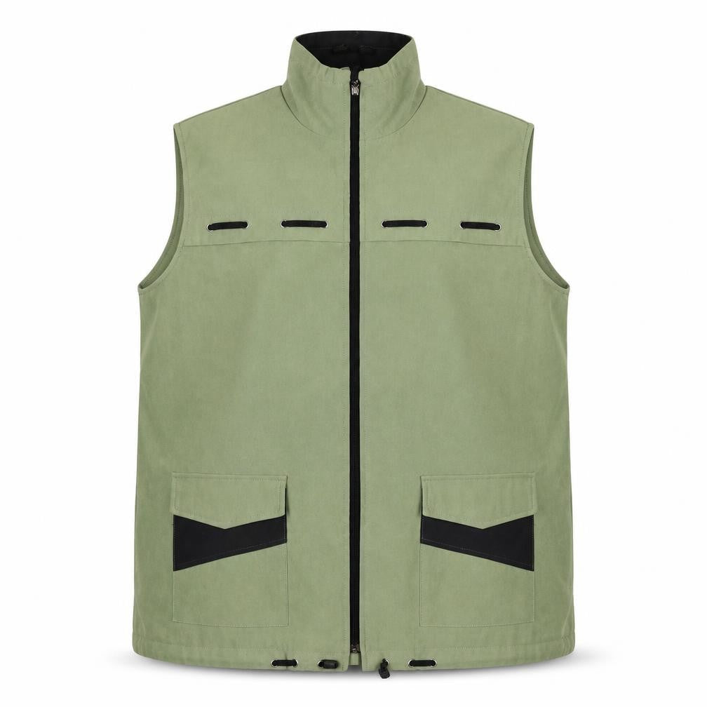New Fashion Mens Green XL Waistcoat Bodywarmer Full Zip Pockets