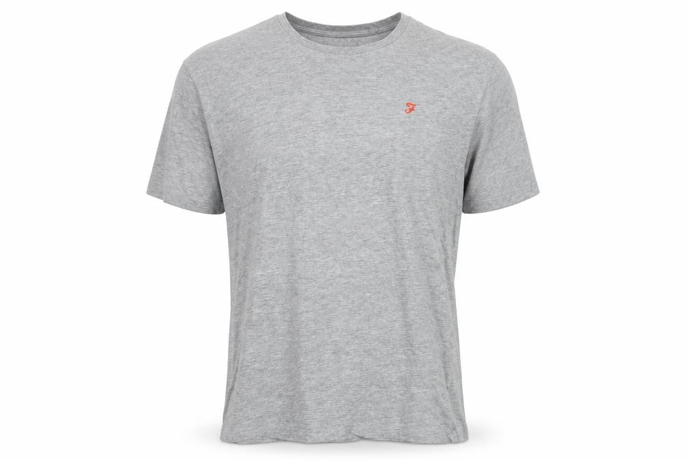 Farah 1920 Men's Grey Crew Neck Short Sleeve Cotton T-Shirt L