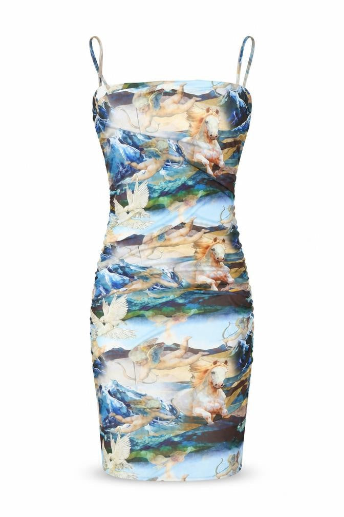 PRETTYLITTLETHING Women’s Multicoloured Bodycon Mini Dress UK 4