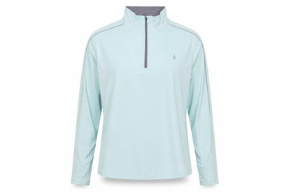 WorkOut Womens Blue L Athletic Pullover Jumper 1/4 Zip Long Sleeve