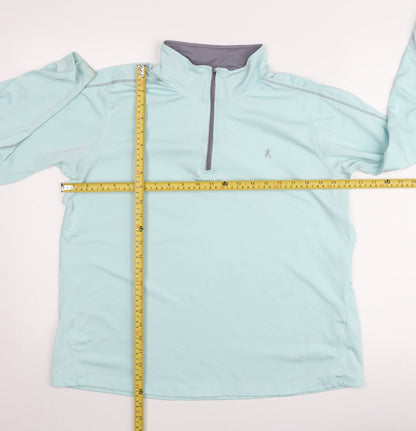 WorkOut Womens Blue L Athletic Pullover Jumper 1/4 Zip Long Sleeve