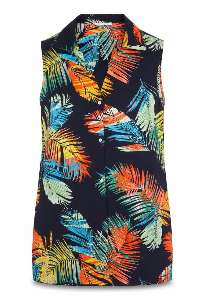 Just Elegance Womens Multicoloured S Sleeveless Tunic Blouse