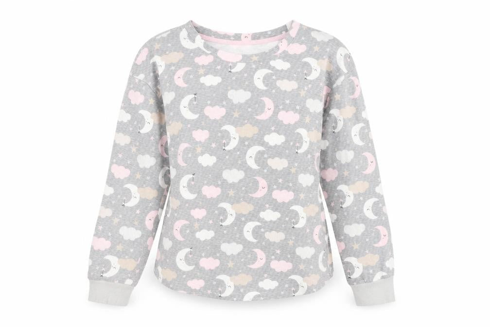 Secret Treasures Women’s Grey Pullover Jumper Size 6 Moon Star Print