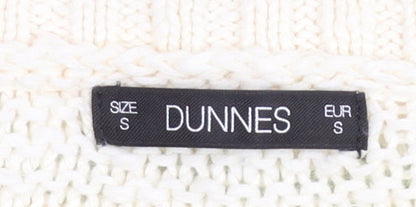 Additional view of Dunnes Women’s Ivory Green Striped V-Neck jumper, size S