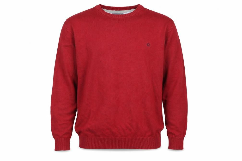 Casa Moda Men's Red XL Pullover Jumper Knit Cotton Crew Neck