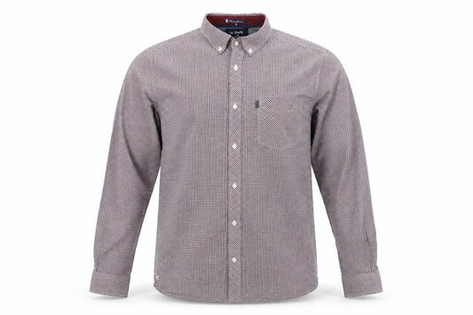 Le Shark Men's Multicoloured Checked Cotton Long Sleeve Dress Shirt L