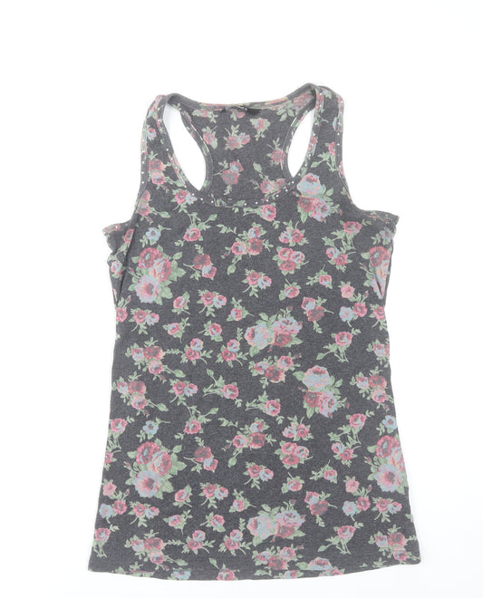 St. Bernard for Dunnes Womens Floral Tank Top Size 12 Grey