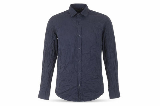 Antony Morato Men’s Blue Slim Fit Long Sleeve Cotton Dress Shirt M