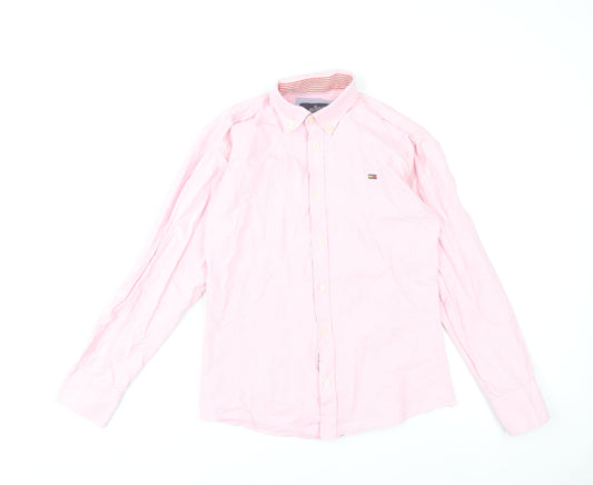 Lyon Becker Men’s Pink Small Button-Down Long Sleeve Dress Shirt