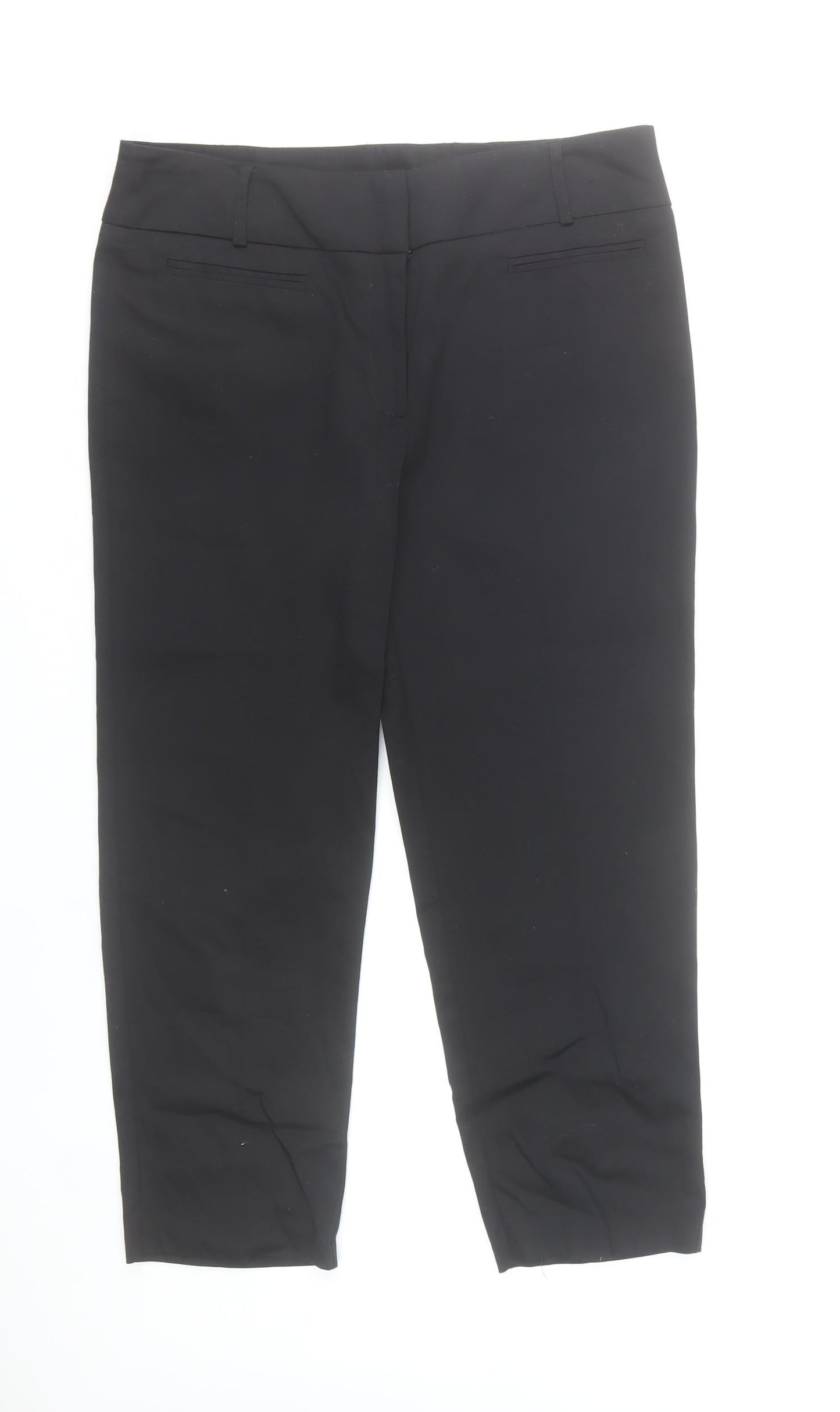 St. Bernard for Dunnes Womens Black Size 8 Cropped Cotton Trousers